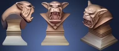 3D model Savage Orc Bust (STL)